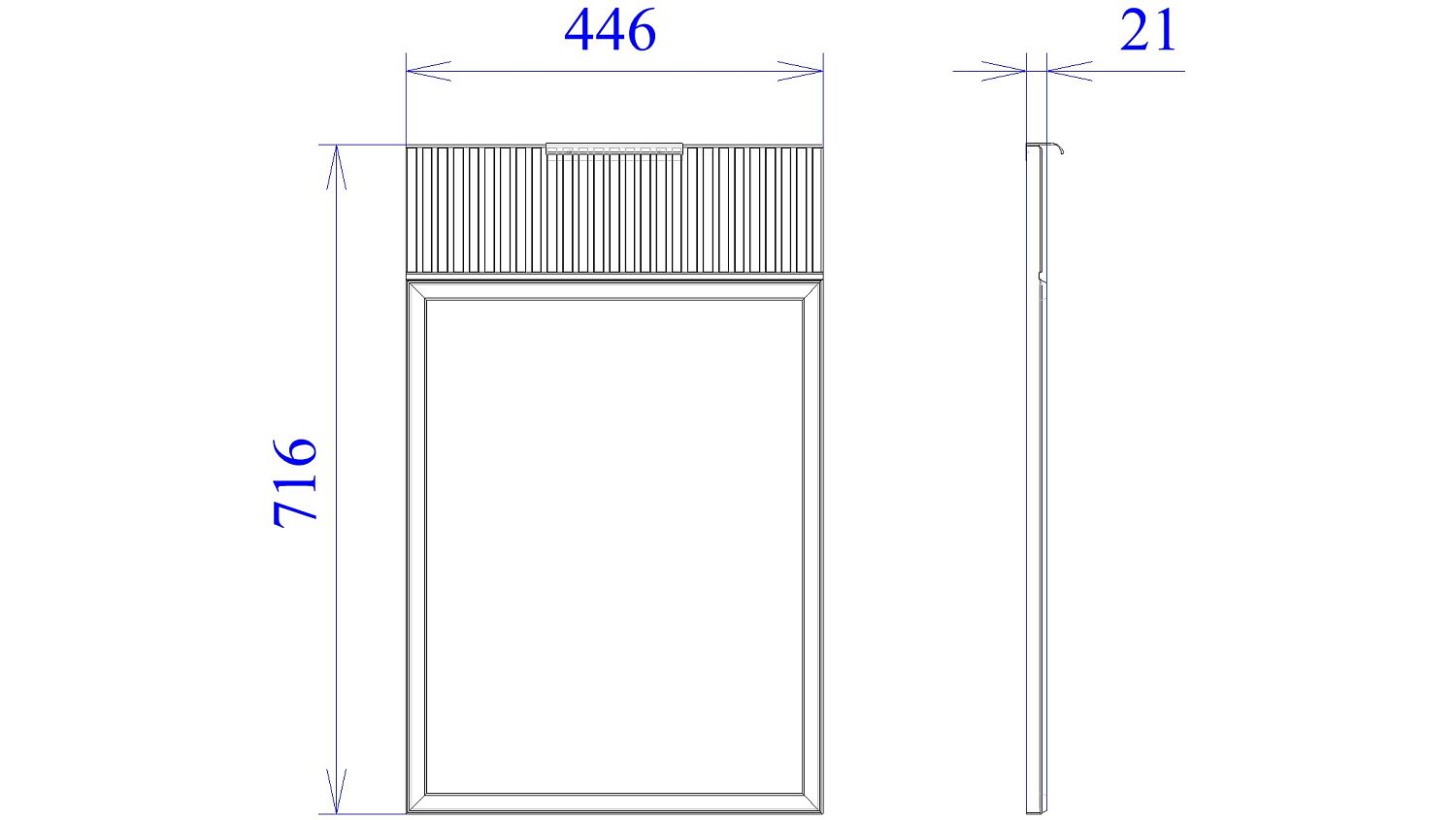 Фальш панель ФП-45, Берта (446*21*716) Светлый Мокко, 22827