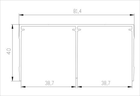 Направл. двухпол. верхняя 713, Серебро матовое, AS0713.VP540.SLMAN.CJ