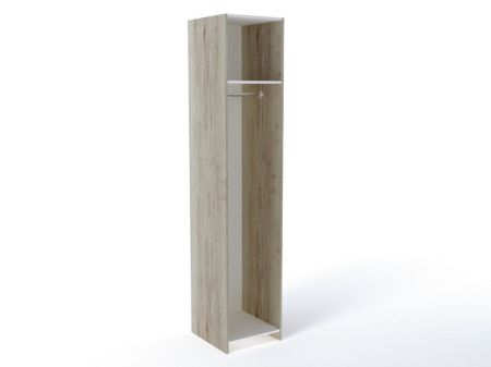 Шкаф 1-но дверный, Мале (466*544*2278) Дуб галифакс белый, 11210