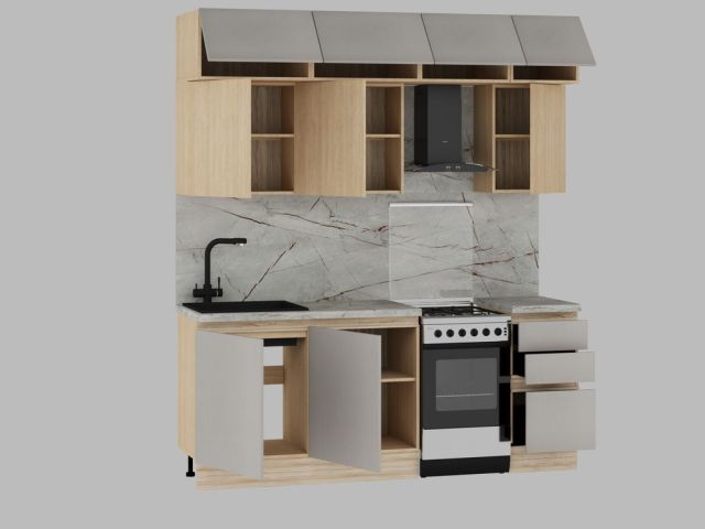 Кухня "Женева" (возможный вариант комплектации 4.3)