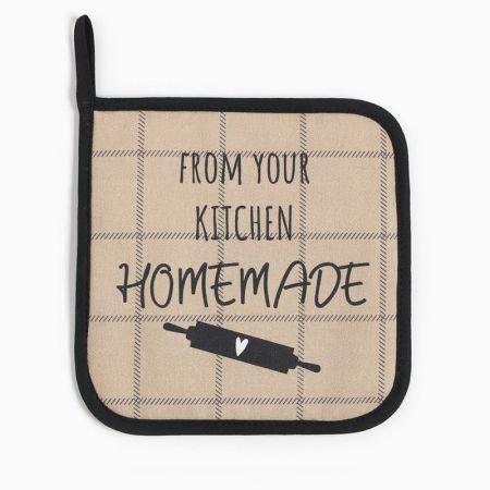 Набор кух. "Kitchen"  варежка-прихватка 20х28см, прихватка 19х19см Бежевый, 6535985