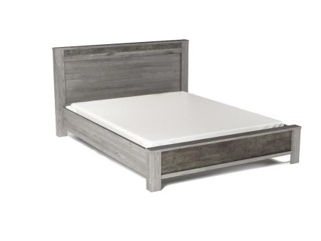 Кровать Люкс 1600 с подъемным механизмом, Денвер (1764*2213*1022) Риббек серый