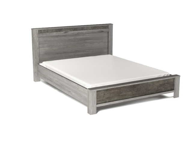 Кровать Люкс 1600 с подъемным механизмом, Денвер (1764*2213*1022) Риббек серый