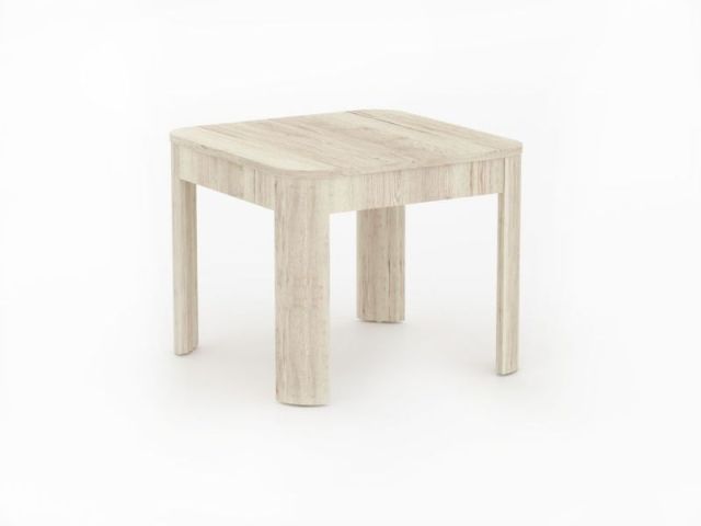 стол журн Квадро дуб галифакс белый