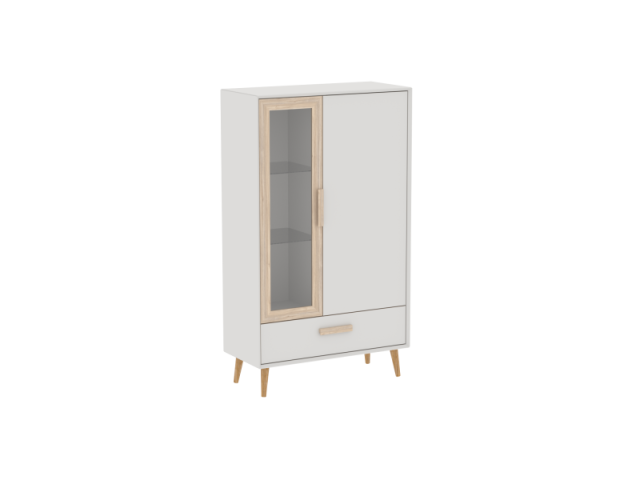 Пенал со стеклом низкий