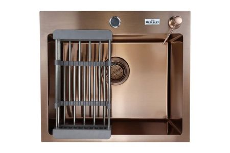 Мойка RG6045 с круглым отверстием (полная комплектация), MARRBAXX (450*600*210) Розовое золото, RG6045-MR