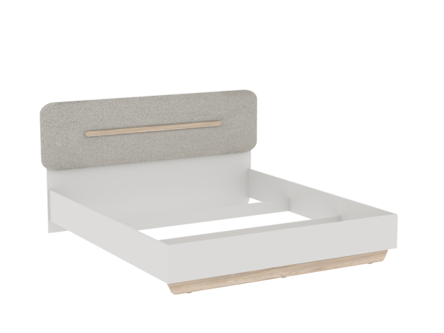 Кровать 1800 с темной мягкой вставкой, Аврора (1956*2063*1049) Дуб Мария/Кашемир