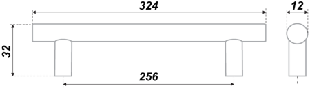 Мебельная ручка, RR002CP.5/256