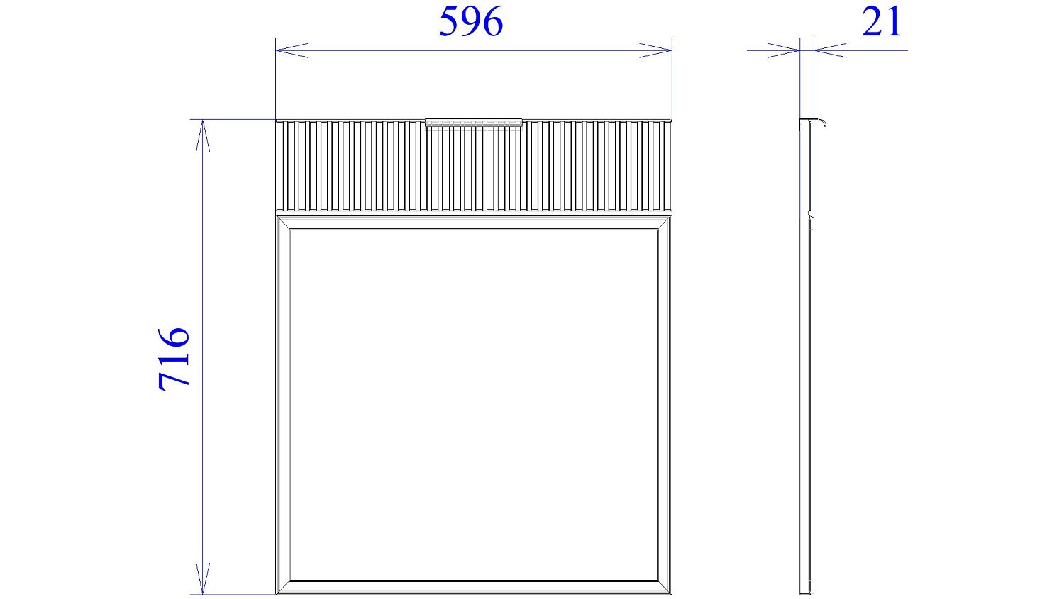 Фальш-панель ФП-60, Берта (596*21*716) Светлый Мокко, 22828