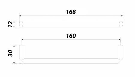Мебельная ручка, RS296MBSN.4/160
