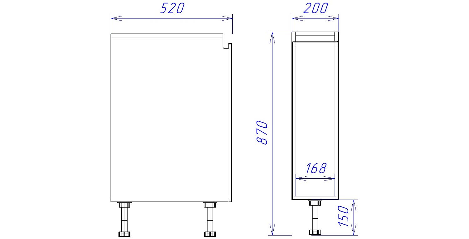 Стол, бутылочница СБ-20, Женева (200*520*870) Дуб Палермо/Серый камень , 22017