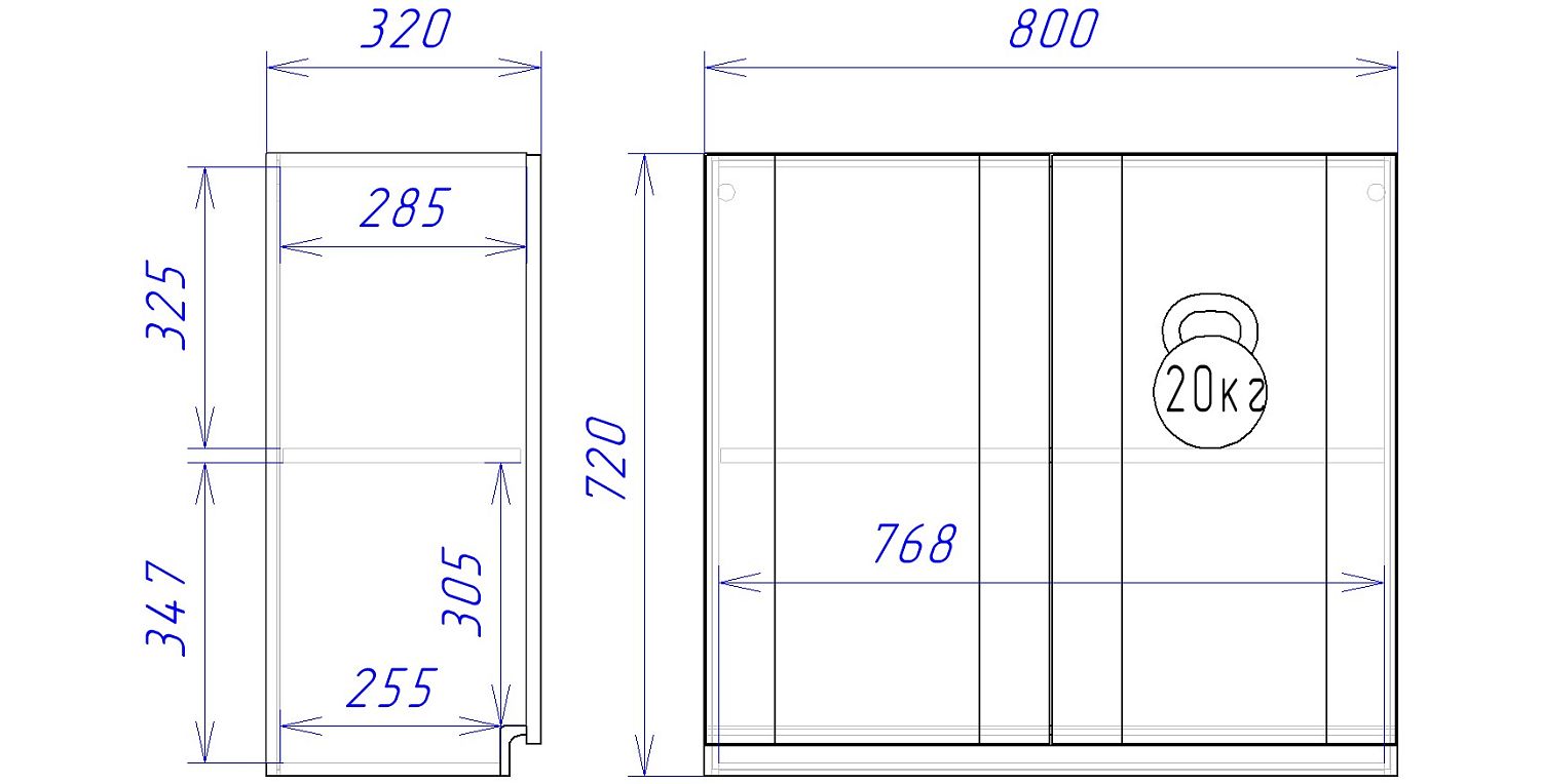 Шкаф ШГ-80, Сити (800*320*720) Дуб Галифакс натуральный, 20821
