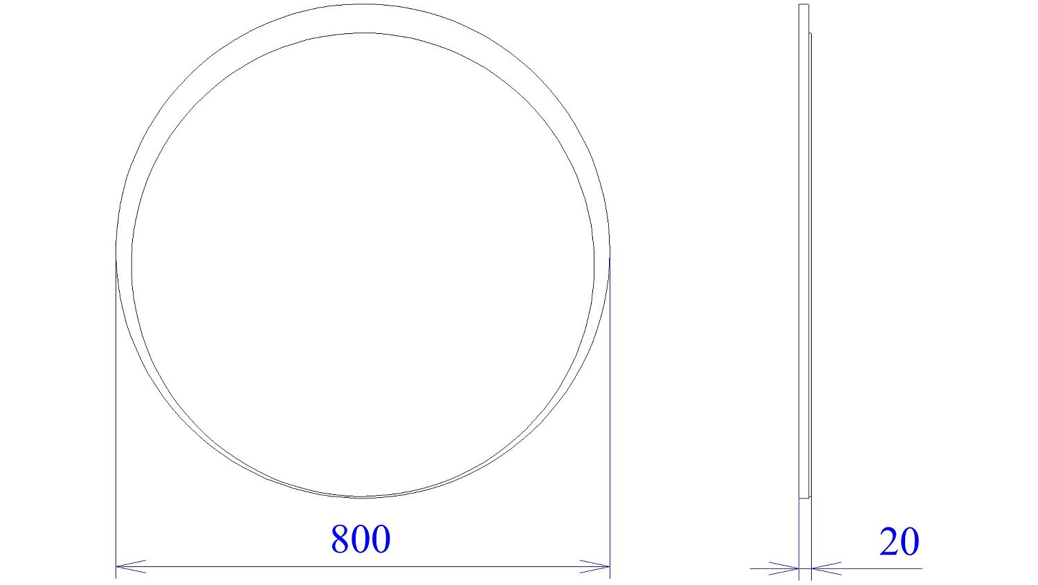 Зеркало, Сиде (799*20*799) Мокко, 12601