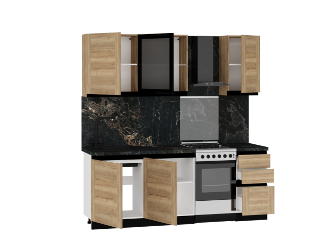 Кухня "Сити" (возможный вариант комплектации 5)