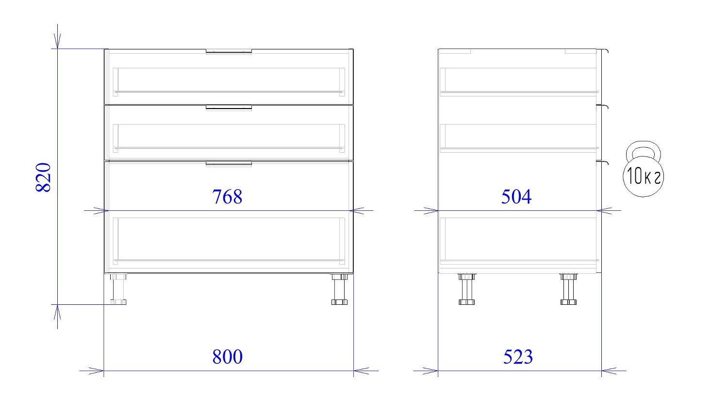 Стол с ящиками СЯ-80 (176/356), Монза (800*523*820) Экокожа Бежевый, 23120
