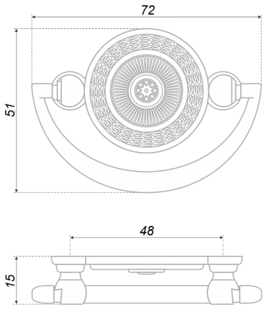 Мебельная ручка, RS086AB.1/48
