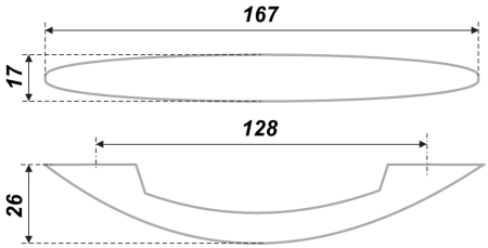 Мебельная ручка, RS011SC.3/128