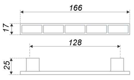 Мебельная ручка, RS282CP/MC5.4/128