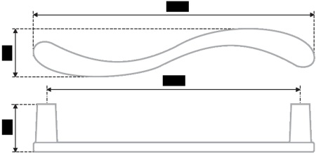 Мебельная ручка, RS154CP.4/128