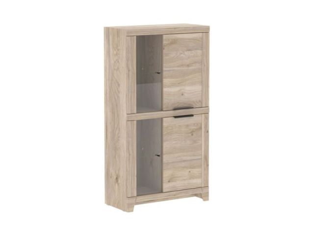 пенал со стеклом низкий