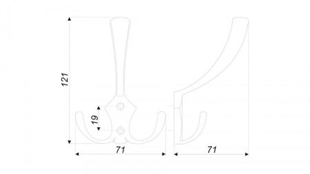 Мебельный крючок, K302BL.2