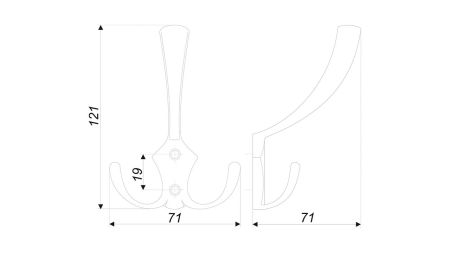 Мебельный крючок, K302BL.2