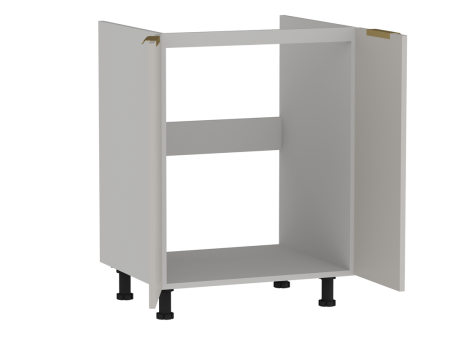 Стол под мойку 2-х дверный СМ-60, Монза (600*520*820) Экокожа Бежевый, 23110