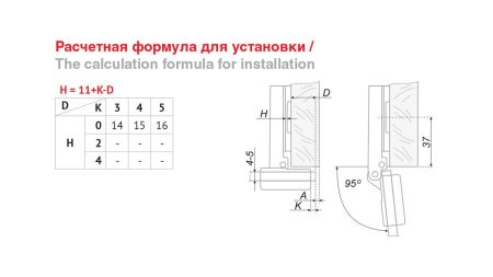 Мебельная петля, H505A/2610