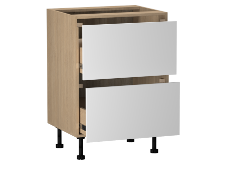 Стол с ящиками СЯ-60 (2), Женева (600*520*870) Дуб Палермо/Белый матовый, 22417