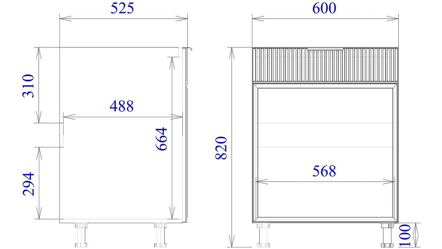 Стол под мойку СМ-60, Берта (600*525*820) Светлый Мокко, 22918