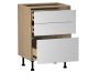 Стол с ящиками СЯ-60, Женева (600*520*870) Дуб Палермо/Белый матовый, 22418