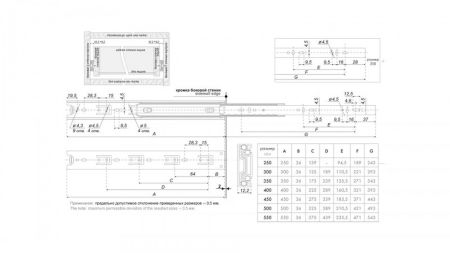 Системы выдвижения, DB3501Zn/300