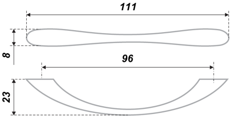 Мебельная ручка, RS028GP.3/96