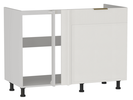 Стол под мойку угловой СМУ-120, Берта (1100*554*820) Экокожа Белый, 25320
