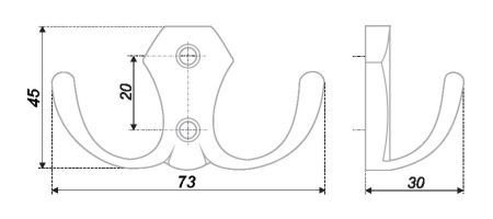 Мебельный крючок, K203SN.2