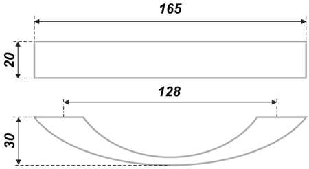 Мебельная ручка, RS227BSN.4/128