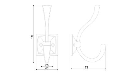 Мебельный крючок GERALD, K216BL.8