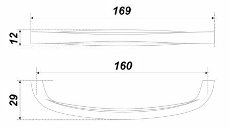 Мебельная ручка, RS443CP.4/160