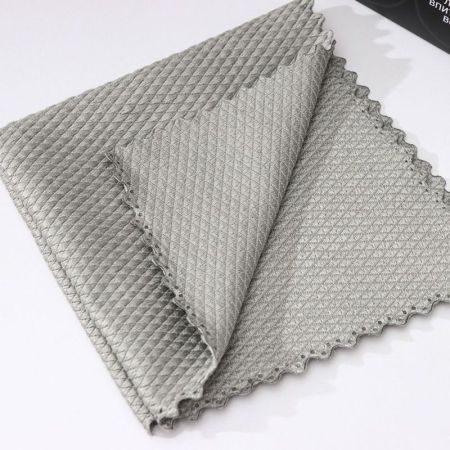 Салфетка микрофибра Raccoon «Блеск»,  картонный конверт (30*30) Серый, 7609062