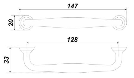 Мебельная ручка Хром, RS433CP.4/128