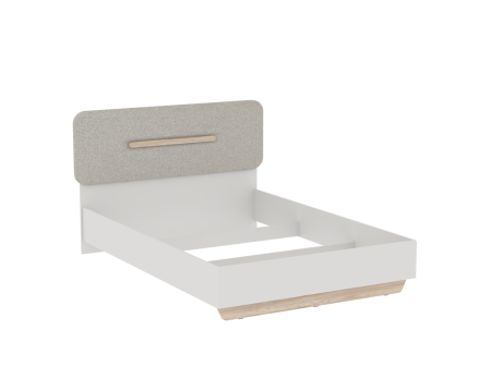 Кровать 1400 с темной мягкой вставкой, Аврора (1556*2063*1049) Дуб Мария/Кашемир