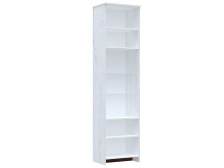 Пенал со стеклом высокий, Кантри (592*410*2104) Сосна Андрерсен/Орех Риббек темный, 30901