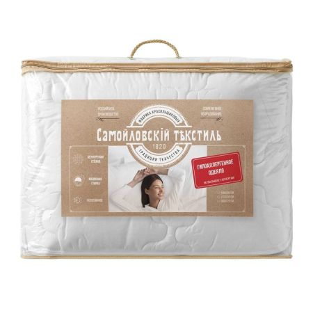 Одеяло 140*205 см Белая Ветка стеганое, Самойловский текстиль Белый, 762001