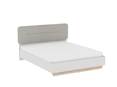 Кровать 1600 с темной мягкой вставкой NEW и подъемным механизмом, Аврора Дуб Мария/Кашемир