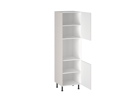 Шкаф-пенал ПГ-60 бок левый МДФ, Виста (600*586*2216) Экокожа Белый, 26271