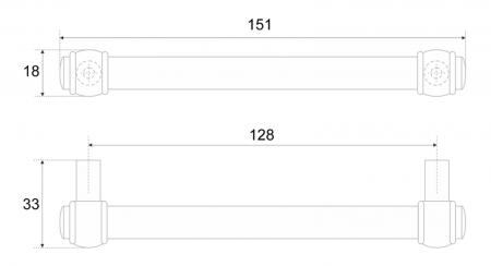 Мебельная ручка , RR008BSBN.4/128