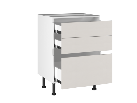 Стол с ящиками СЯ-60, Виста (600*523*870) Экокожа Белый, 26219