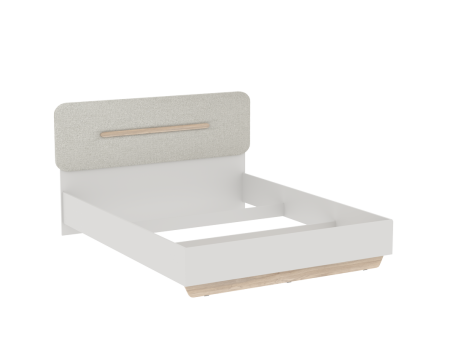 Кровать 1600 со светлой мягкой вставкой, Аврора (1756*2063*1049) Дуб Мария/Кашемир