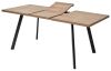 Стол 1400/1800*850 Дуб Канзас/ каркас черный, BRICK M (1400*850*750), 921954