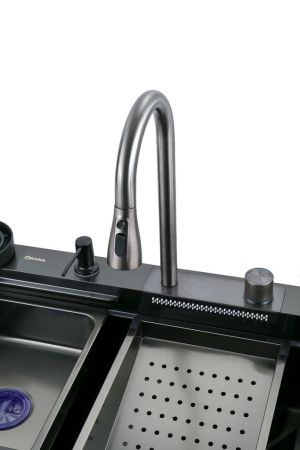 Мойка ARONA КУХОННАЯ МОЙКА ARS 750.460 SET 3 BLACK (460*750*220) Черный, 37850